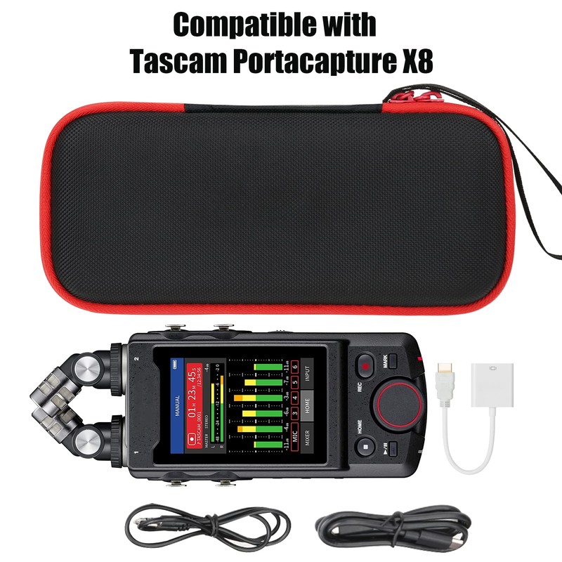 [Co2CREA Dedicated Storage Case] Compatible Tuscam TASCAM Portacapture X8 Recorder