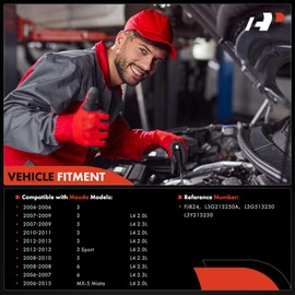 A-Premium - Juego de 4 inyectores de combustible compatibles con Mazda 3 2006-2013, 6 2006-2008, 5 2008-2010, MX-5 Miata 2006-2015, 3 Sport 2012-2013, 2.0L 2.3L, repuesto # L3Y2 455555 , L3G513250