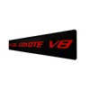 5.0L Coyote V8 RED on Black Highly Polished Real Aluminum