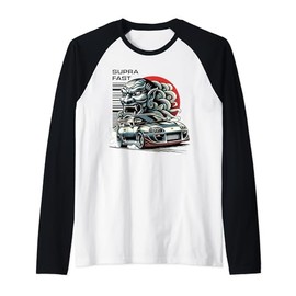 Supra Sports Car Raglan Baseball Tee