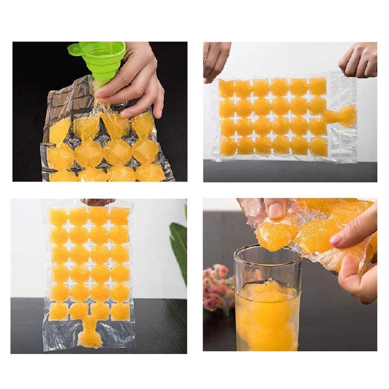 2 Pack 480 Ice Cubes Disposable Ice Bag Seal Ice