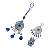 2pcs Blue Eye Owl Ornament Good Luck Attract Wealth Fashionable