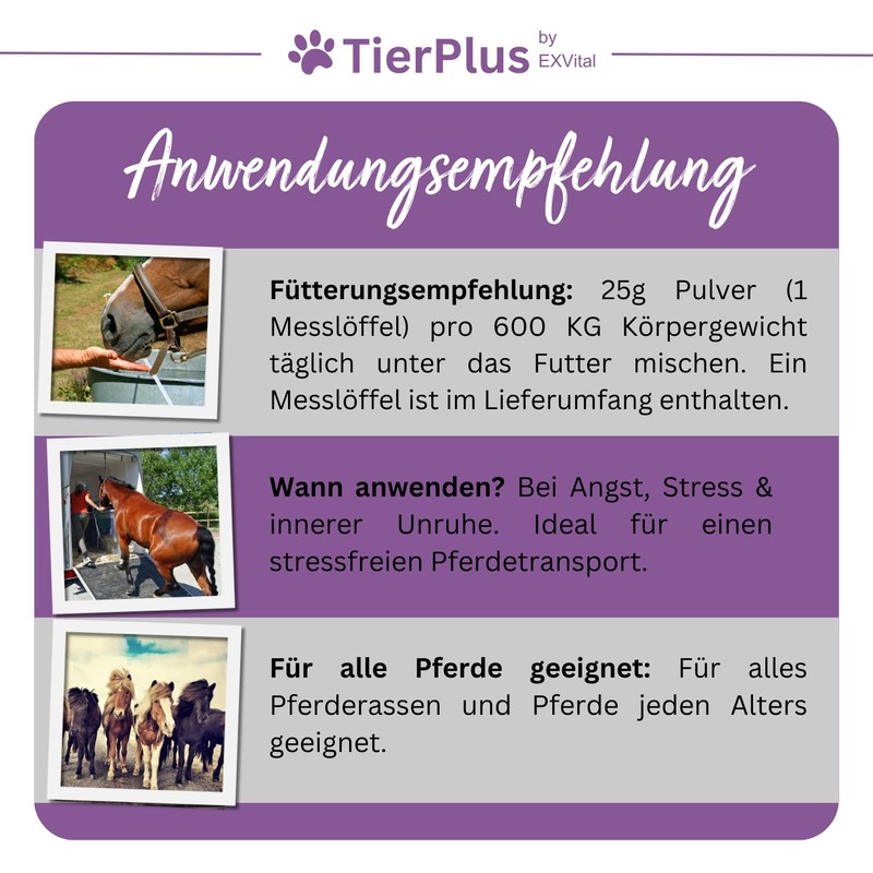 TierPlus TierPlus Nervenwohl Relax Pulver f1r Pferde, mit Mit Baldrian,