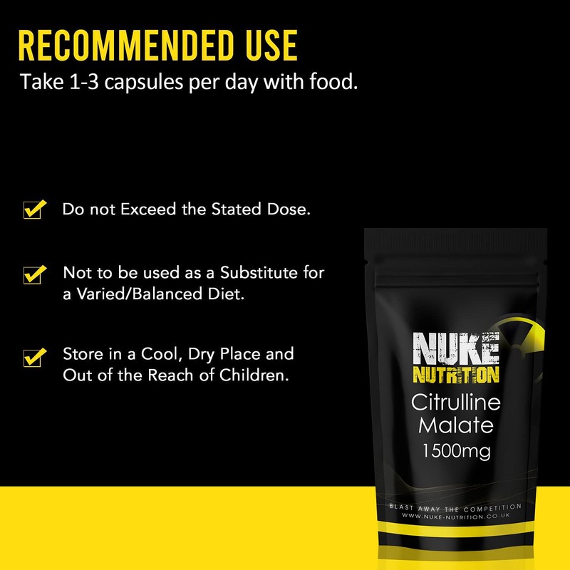Nuke Nutrition L Citrulline Malate Capsules | 120 Capsules |