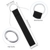 Hicarer 30 Pieces Black Wristband Keychain Lanyard Wristband Keychain for
