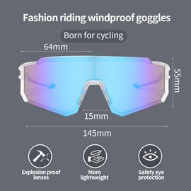 KQOZG Quick Glasses Rave Polarised Sports Glasses Sunglasses Cycling Glasses for Men Women UV 400 Protection for Outdoor Sports Cycling Driving Running Golf Ski Mountaineering Fishing