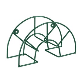 Relaxdays Hose Holder, Steel, for 45 m 5/8 Inch Hose, Garden Hose Holder, Wall, HBT: 19 x 30.5 x 13.5 cm, Green