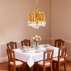 Zerodeko Mini Chandelier 2-Pack Dollhouse Ceiling Lights Hanging Lamp Accessories