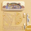 7 Pcs Soft Bendable Ruler Geometry Set Compass Set with