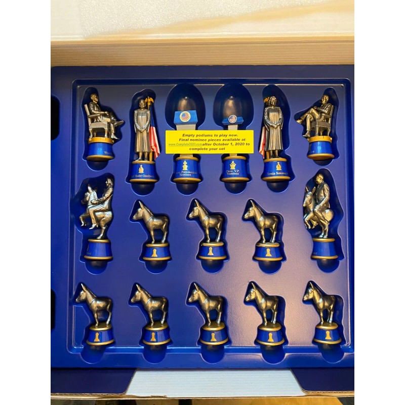 BulbHead 2020 Battle for The White House Chess Set Board