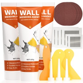 Spackle Wall Repair Kit,Drywall Repair Patch Kit,Simple Small Wall Hole Filler＆Efficient Crack Repair,3 Pack Wall Putty Paste,Plaster Ceiling Repair,Apartment Friendly.
