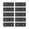 10PCS Flat Tie Plate Aluminum Alloy 2 Holes Rustproof Anti