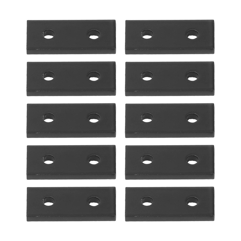 10PCS Flat Tie Plate Aluminum Alloy 2 Holes Rustproof Anti