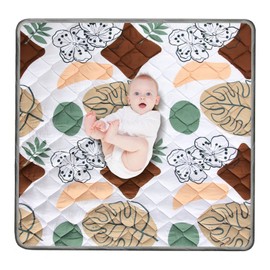 QUAFRET Baby Play Mat, 50x50 Playpen Mat Perfect for Use Baby Playpen, Foldable Baby Foam Playmat for Floor, Portable Activity PlayMats for Baby, Infants and Toddlers