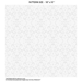 Windowpix 12 x 48 White Global Damask Design Frosted Window Film Privacy Static Cling Film UV Filtering Energy Saving