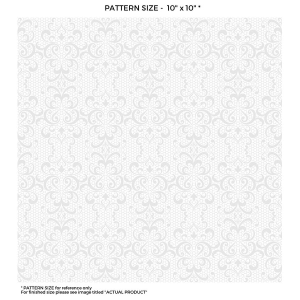 Windowpix 12 x 48 White Global Damask Design Frosted Window