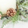 Artificial Blueberry Fir and Pinecone Candle Ring by Factory Direct