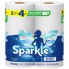 Sparkle Tear-A-Square Paper Towels, 2 Double Rolls (220 Sheets Total)