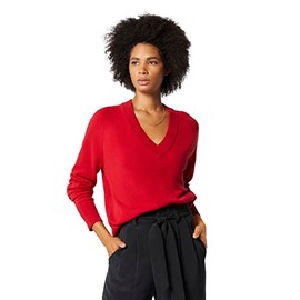 Equipment Women's Madalene V-Neck Sweater, Chili Pepper, Medium
