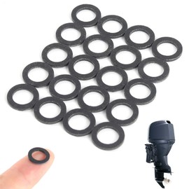 (20-Pack) Exact Replacement for Yamaha 90430-08020-00 & 90430-08003-00 - Lower Gear Case Oil Drain Gaskets - Japanese Hard Fiberboard Gaskets - Fits for Yamaha 4-Stroke Outboard Motors