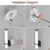 irotine Modern Wall Sconces Set of 2, 5 Color Temperature