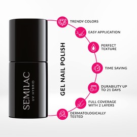 045 UV Nagellack Hybrid Semilac Electric Orange 7 ml