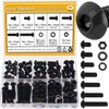 151 Pieces M6 Screws Nuts Washers Set Black, Sutemribor M6