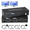 4K HDMI KVM Switch 2 Monitors 2 Computers 4K@60Hz, TAILAIERA
