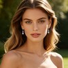 Silver Moissanite Drop Earrings for Women Moissanite Dangle Earrings, 2.6ct
