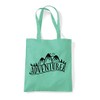 Adventurer Mountains Statement cotton tote shopping bag - Mint