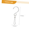 Abaodam 10pcs Swivel Hanging Hooks Stainless Steel Rotating Clips for
