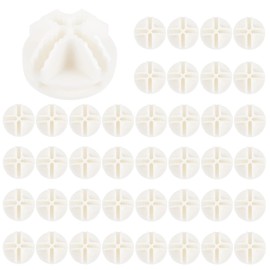 Wire Mesh Cubes, 40 Pieces Wire Cubes Plastic Connectors, Wire Mesh Cube Plastic Connectors, Plastic Boltless Shelf Connectors for Shelving System, Modular Organiser, Cabinet, White