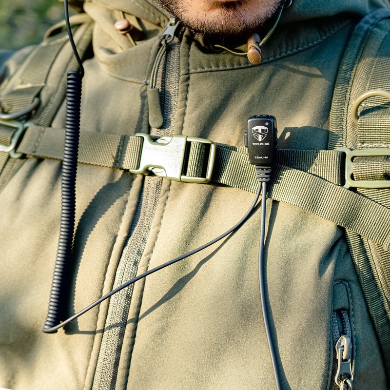 TechSide Midland 2 Pin Wraparound Headset Microphone | For Radios