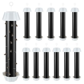 Qualirey Fly Traps for Indoor Outdoor Hanging Fruit Fly Stick Trap Sticky Mosquito for Home Insect 10 x 2.5 Inches(Black,12 Pcs)