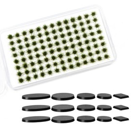 Miniature Vegetation Landscape Bushy Shrubs Tuft with Model Bases War Game DIY Terrain Scenery (A)