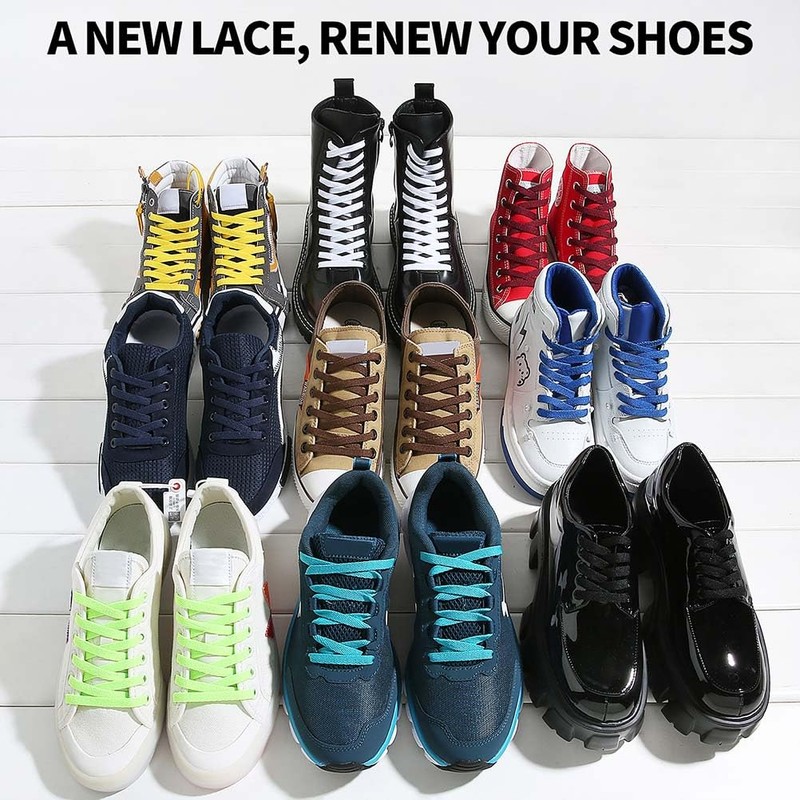 VSUDO VSUDO 80 cm Flat Light Grey Shoe Laces for