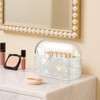 Mifoneix Bling Makeup Organizer with Lid,Shiny Large Capacity Cosmetic Display