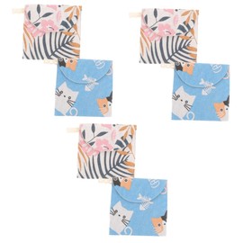 TOVINANNA 3sets Sanitary Pad Bag Girls Nursing Mat Pouch Travel Period Bag Portable Sanitary Napkin Pouch Cotton Zipper 2pcs*3