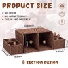 Large Wicker Diaper Caddy Changing Table Organizer, Brown, Paper