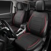 CAR PASS Universal FIT Piping Leather Two Front Seat Covers,
