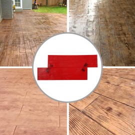 LINISHOP PU Concrete Texture Mat Concrete Stamp Mat Concrete Texture Skin Concrete Floor Stamp Mold Cement Stamp for Concrete Cement mold for Concrete Red (28 * 11.8in)