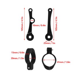 Motorcycle Headlight Bracket, Akozon CNC Aluminium Front Lamp Holder Shell for 1.5 Inch 1.6 Inch Fork Tube