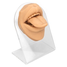 Lips on Tongue Model, Tall Simulated Tongue Model for Piercing training. (Skin Color)