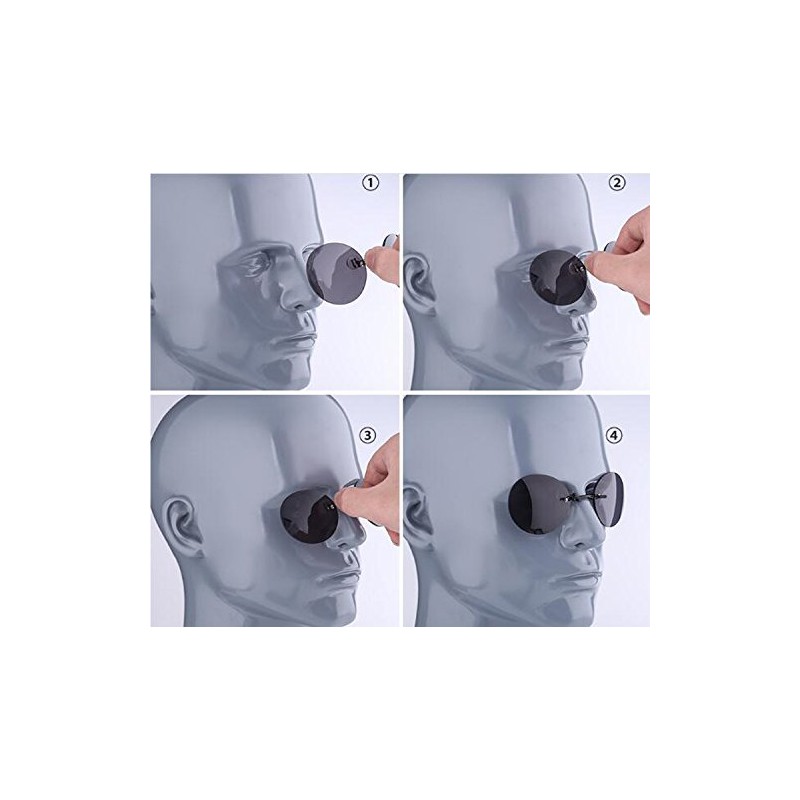 PLOPLO Retro Round Clip On Nose glasses Matrix Morpheus Movie