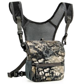 MOXULE Binocular Harness Chest Pack: Bino Case with Magnetic Lid and Rain Cover for Hunting (Came)