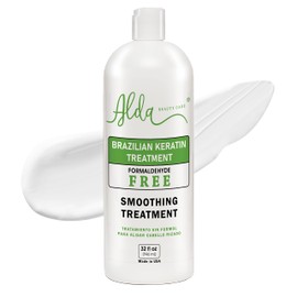Alda Beauty Care Brazilian Keratin Hair Smoothing Treatment – Blowout Straightening System – Formaldehyde Free (32 fl oz)