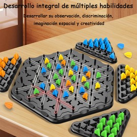 Trigle juego de mesa,Juego Mesa Goma del Triángulo,Juego de Mesa Triángulo,Entrenar el pensamiento lógico,mejorar la imaginación,Juegos de rompecabezas para adultos y niños,para reuniones (Grande)