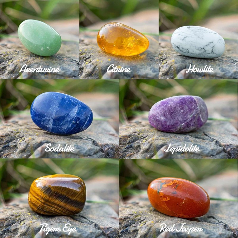 SigMntun Polished Chakra Stone Set - 7 Pcs Handpicked Natural