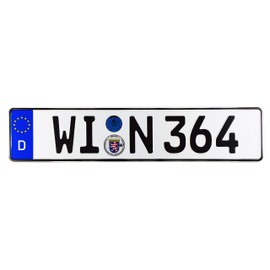 Wiesbaden German License Plate by Z Plates (Rear Plate)