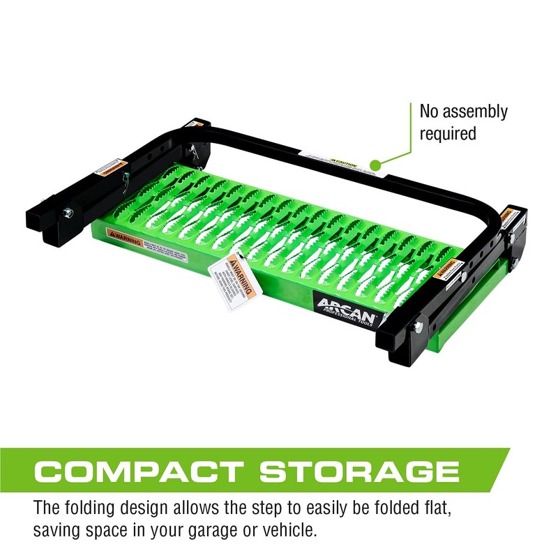 ARCAN TOOLS Truck Tire Step with Non-Slip Tread, Foldable Design,